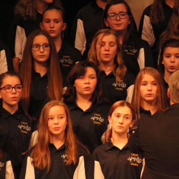 photo of students singing